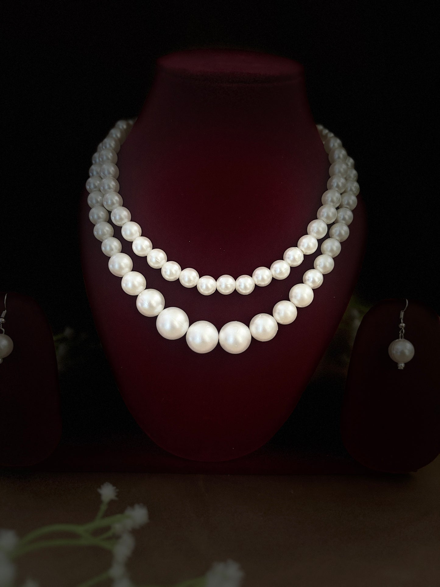 Elegant White Pearl Necklace | Bridal & Evening Wear