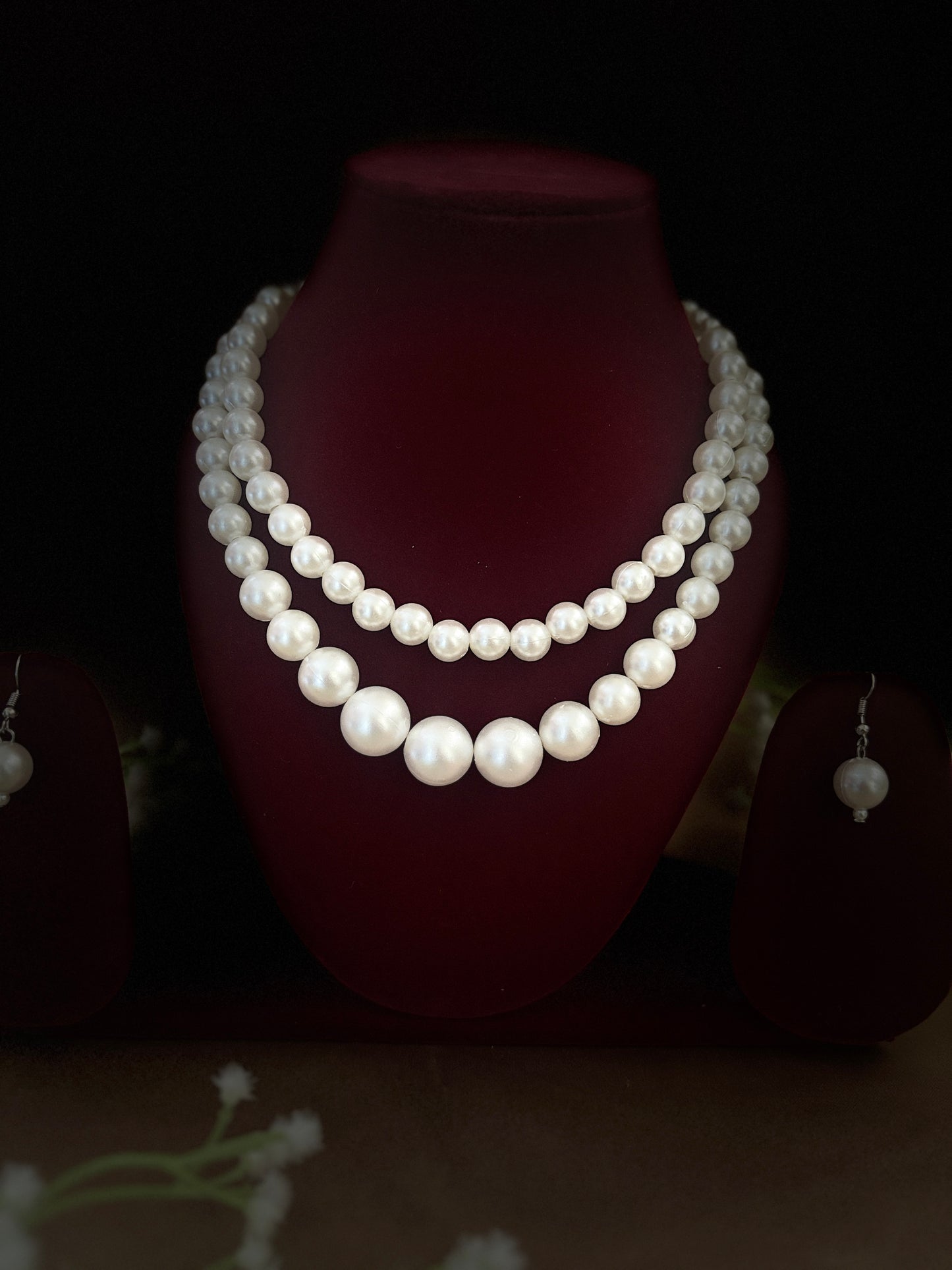 Elegant Two Layer Pearl Necklace | Natural Freshwater Pearls